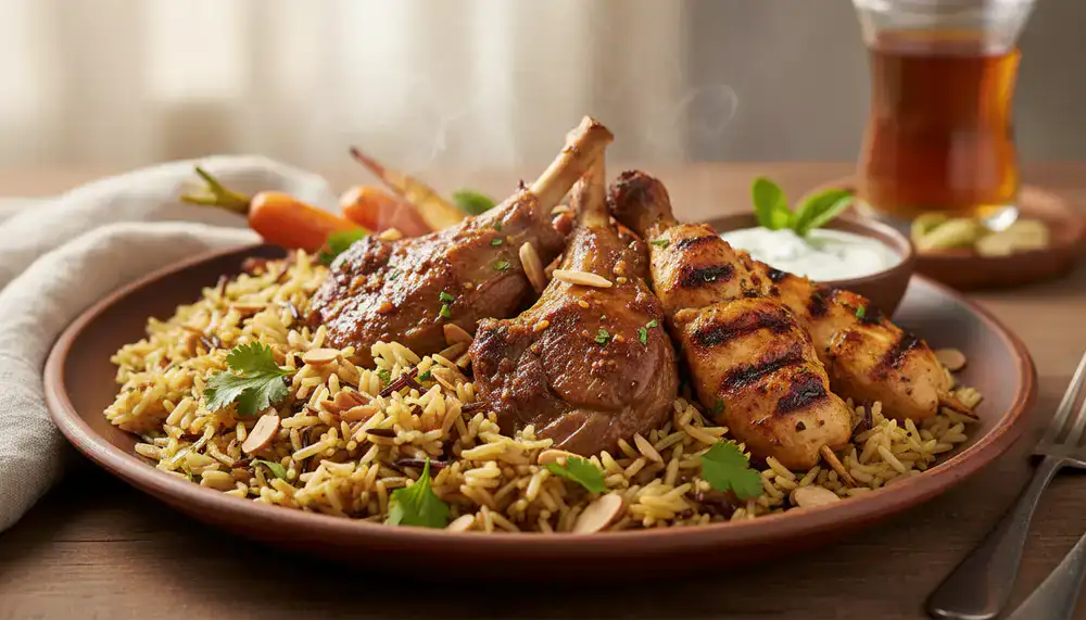 Aromatic rice platter with tender meats